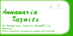 annamaria kuzmits business card